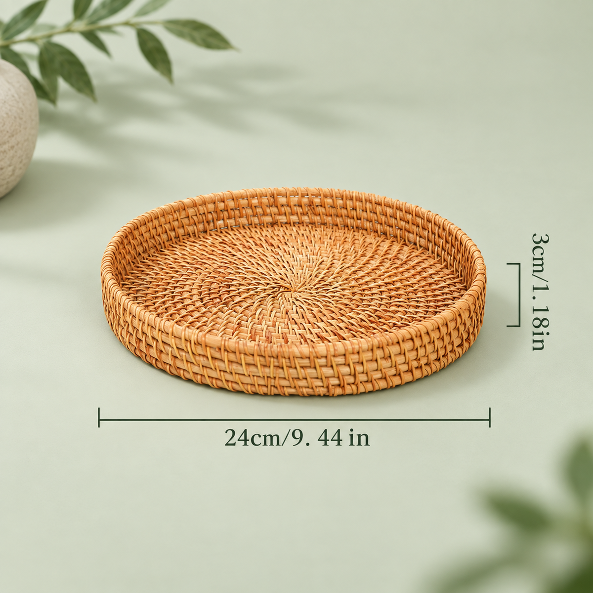 Round Woven Tray Basket