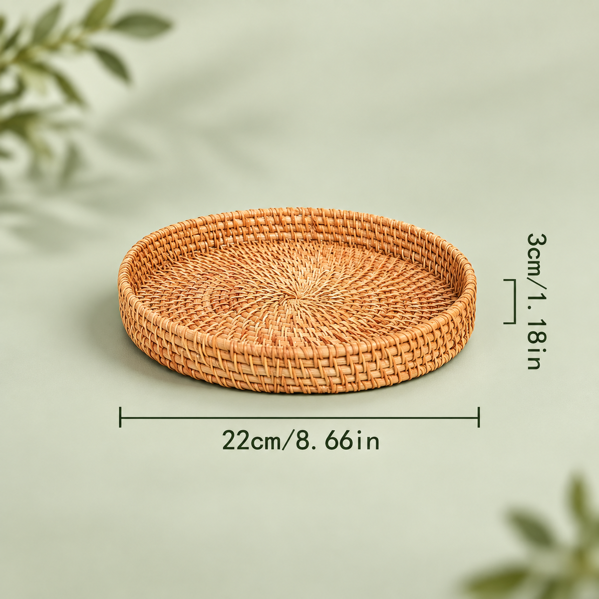 Round Woven Tray Basket