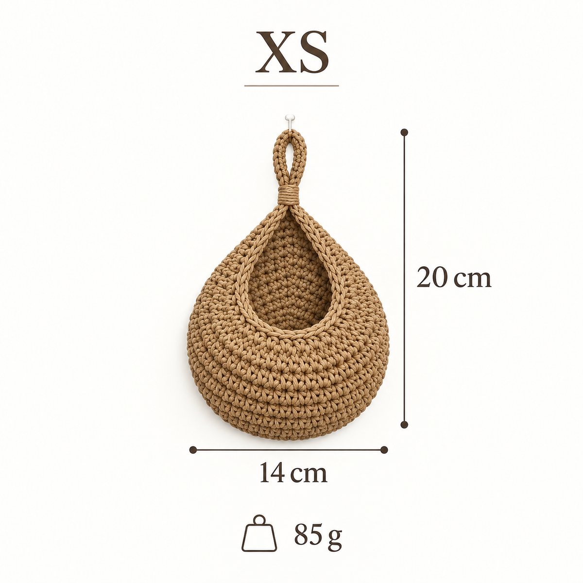 Woven Teardrop Hanging Basket