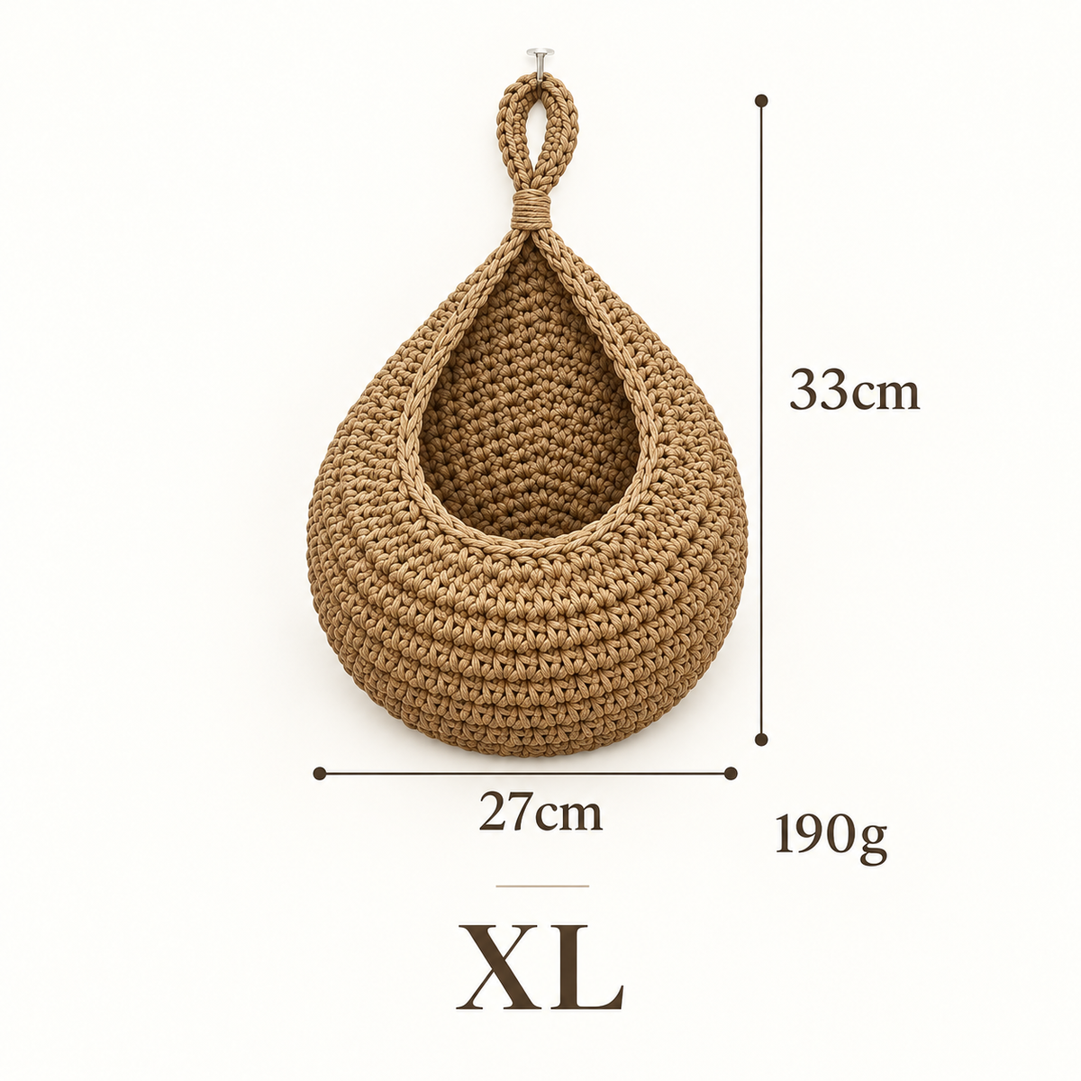 Woven Teardrop Hanging Basket