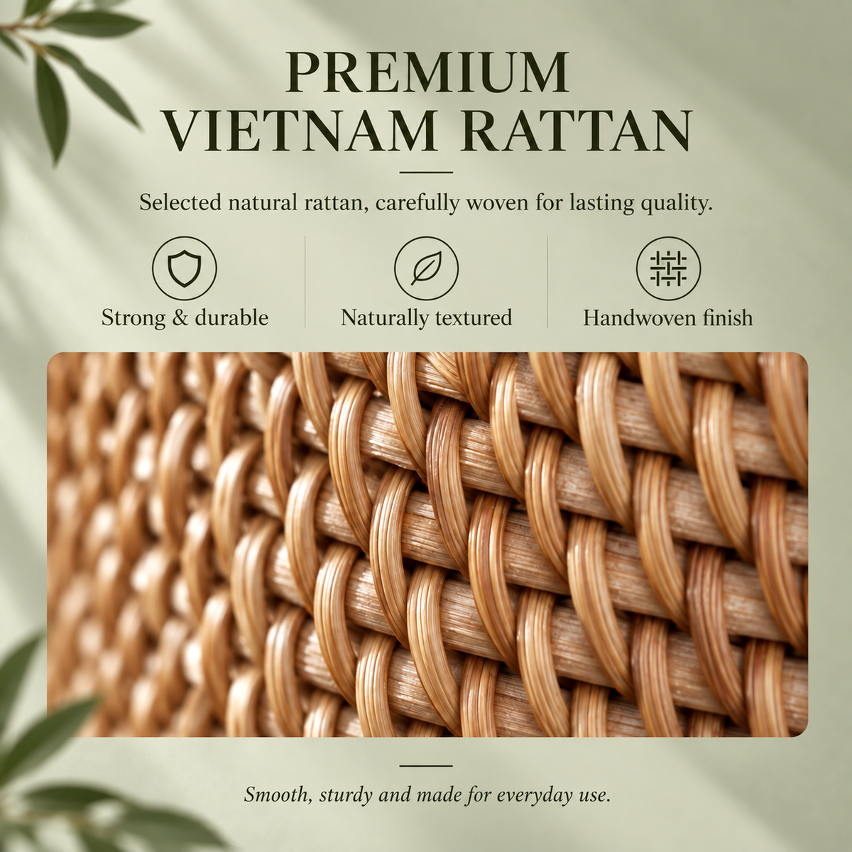 Woven Rattan Coaster Set