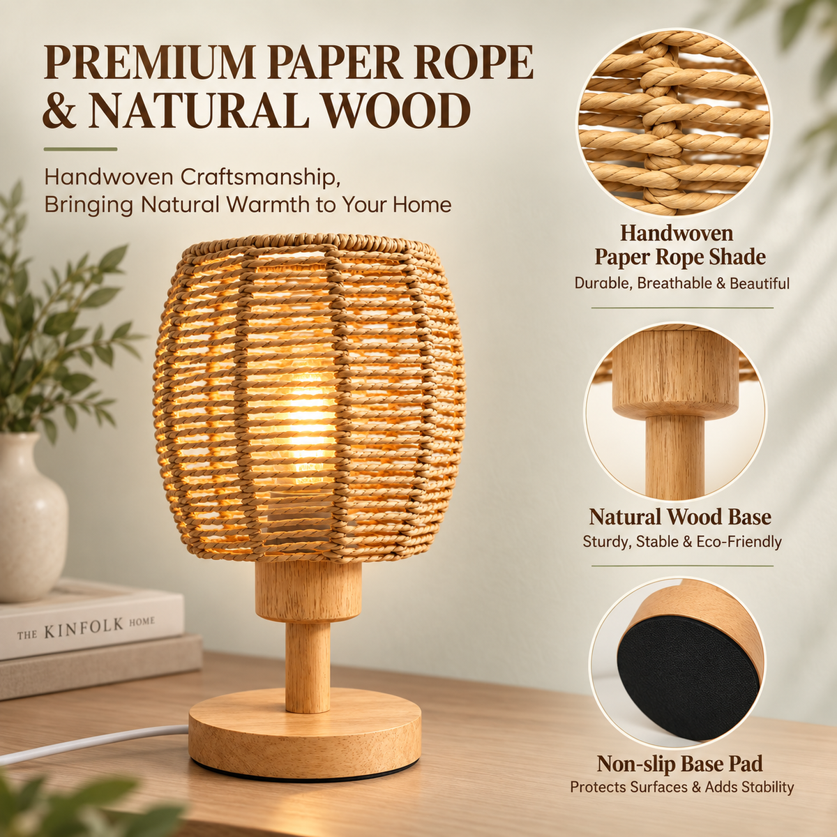 Wicker Table Lamp