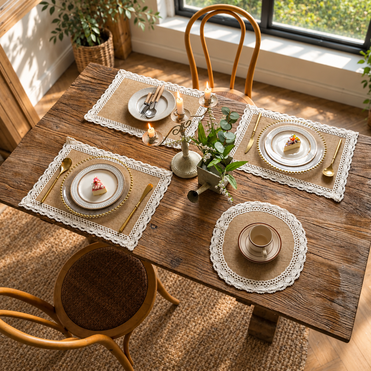 Braided Jute Placemats Set