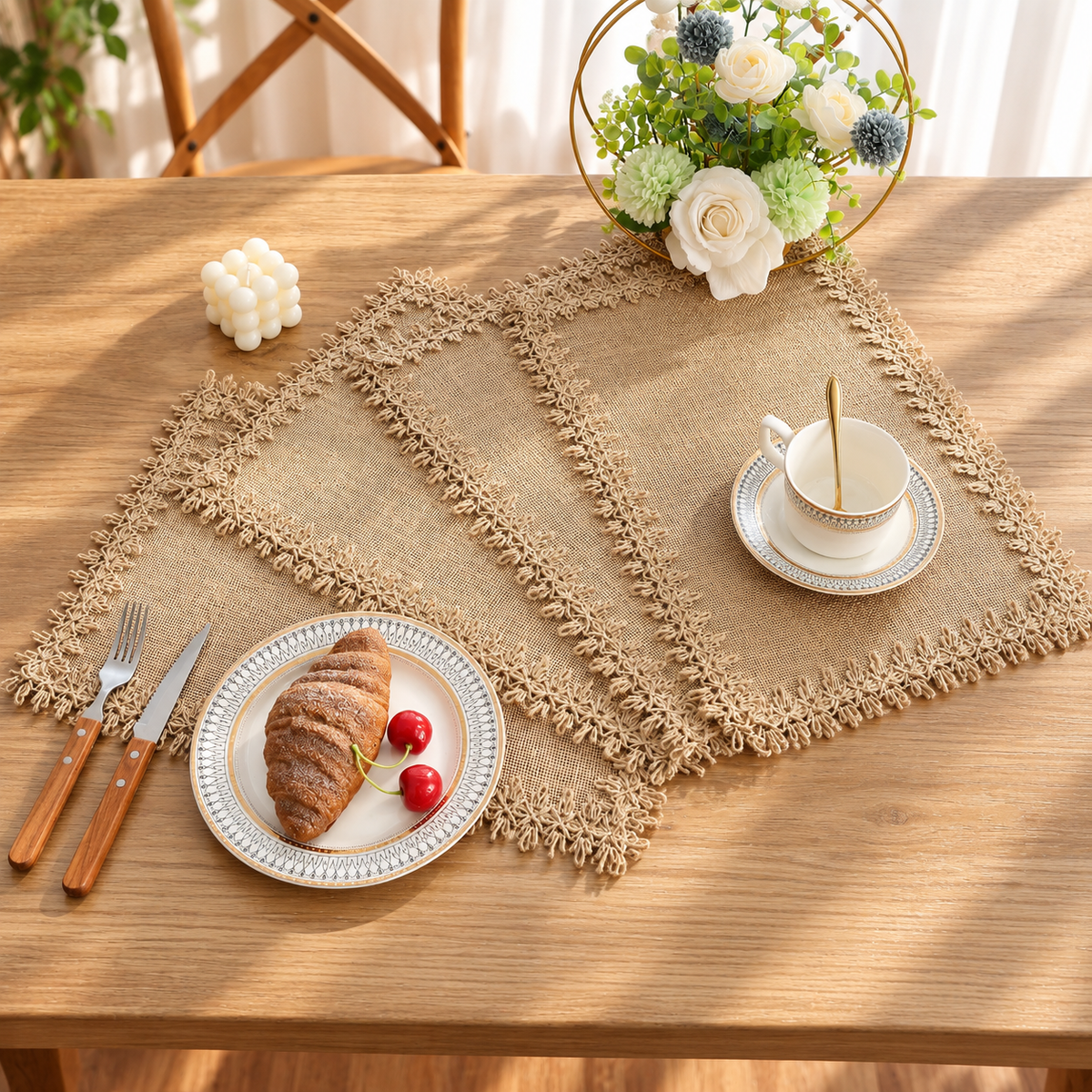 Braided Jute Placemats Set
