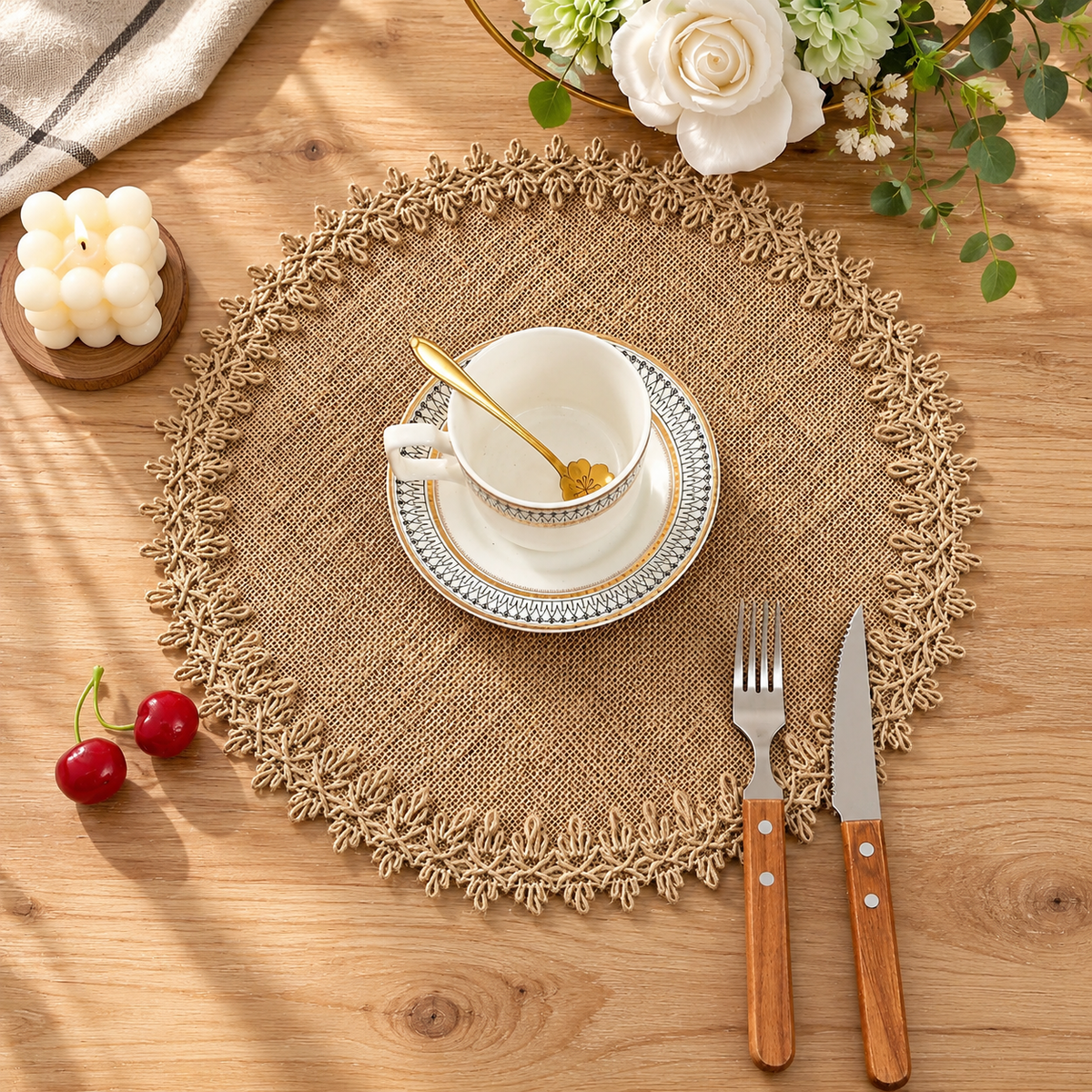 Braided Jute Placemats Set