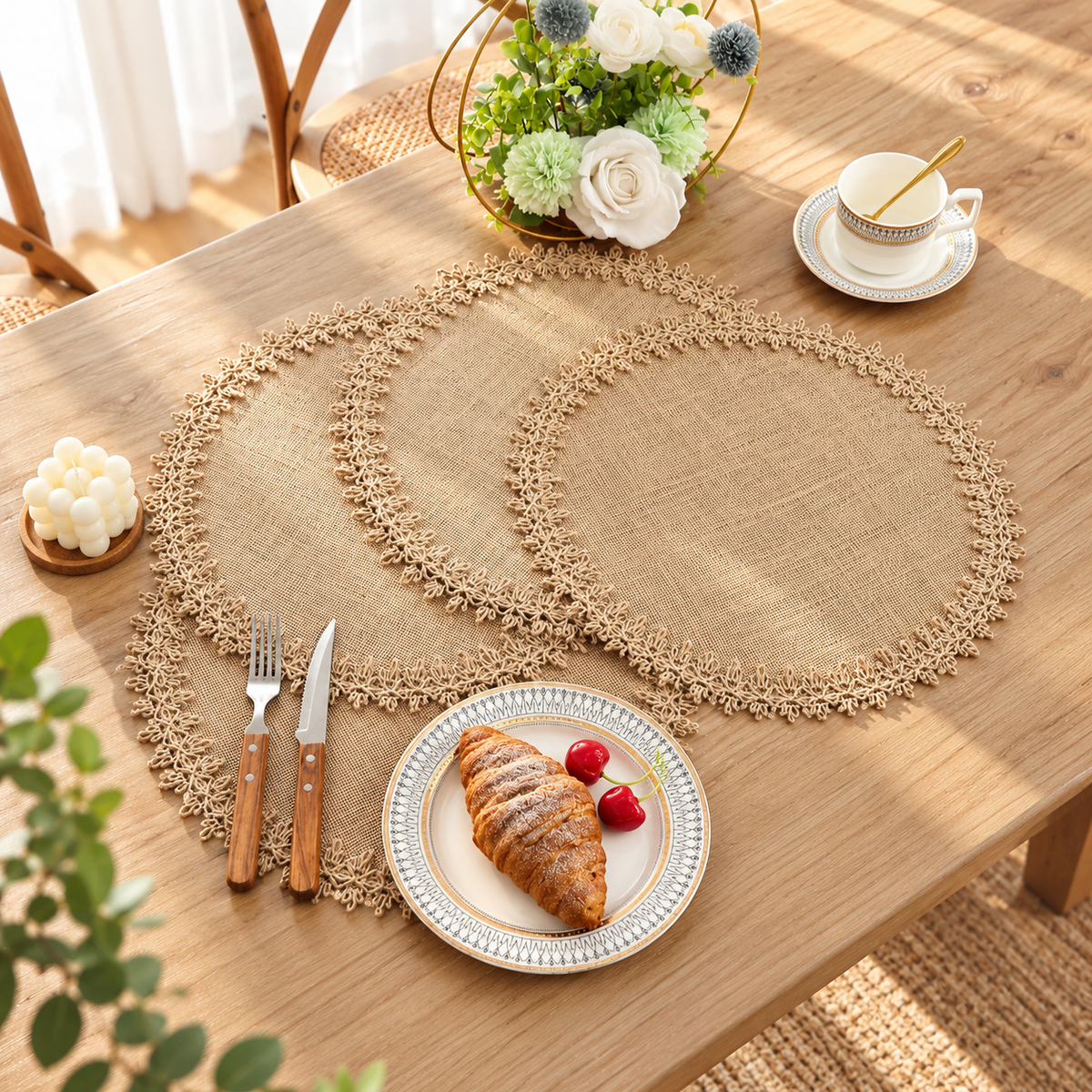 Braided Jute Placemats Set