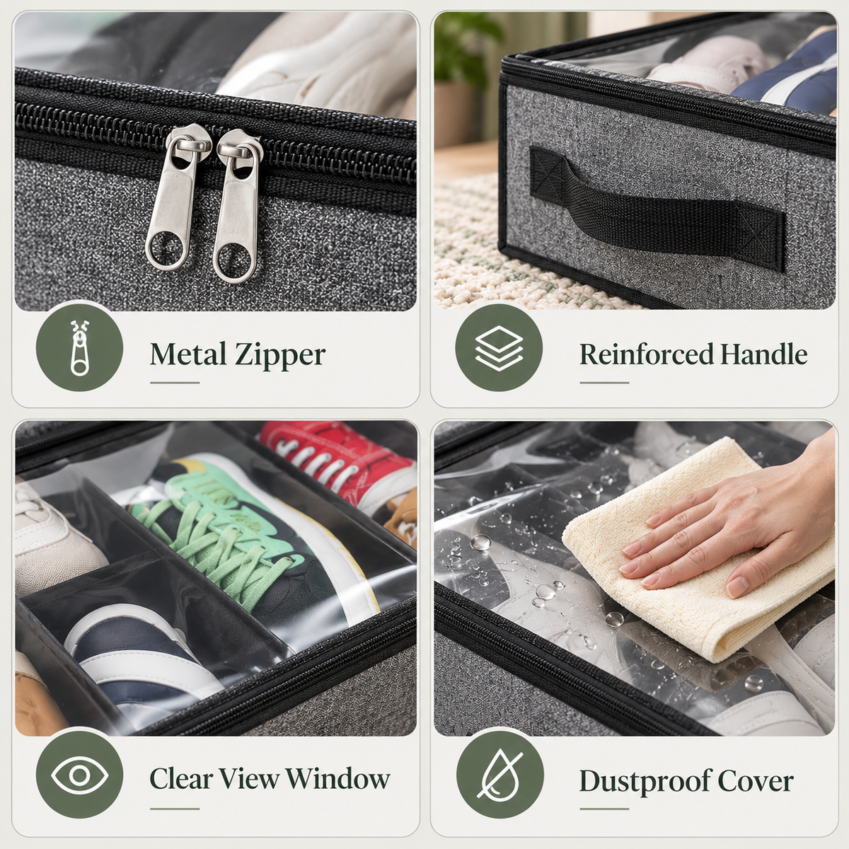 Foldable Under-Bed Shoe Storage Box