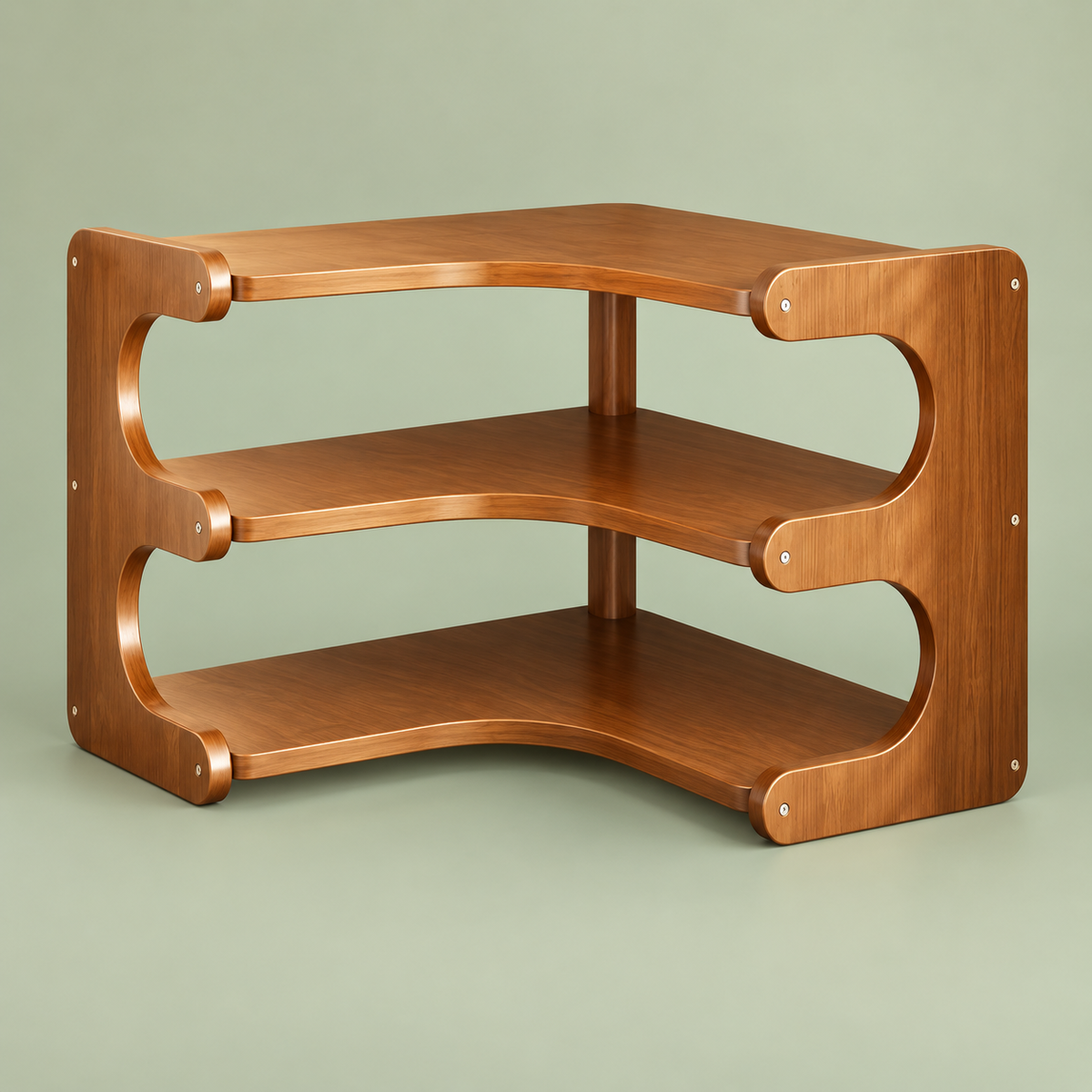 Natural Bamboo Corner Shelf Organizer
