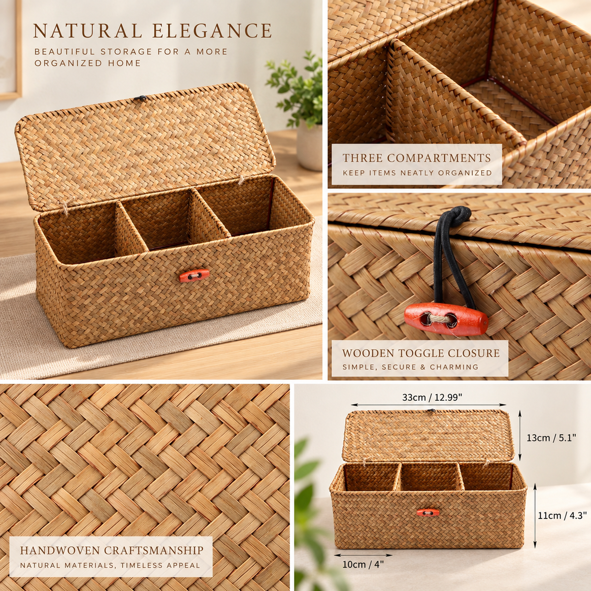 Seagrass Woven Storage Basket