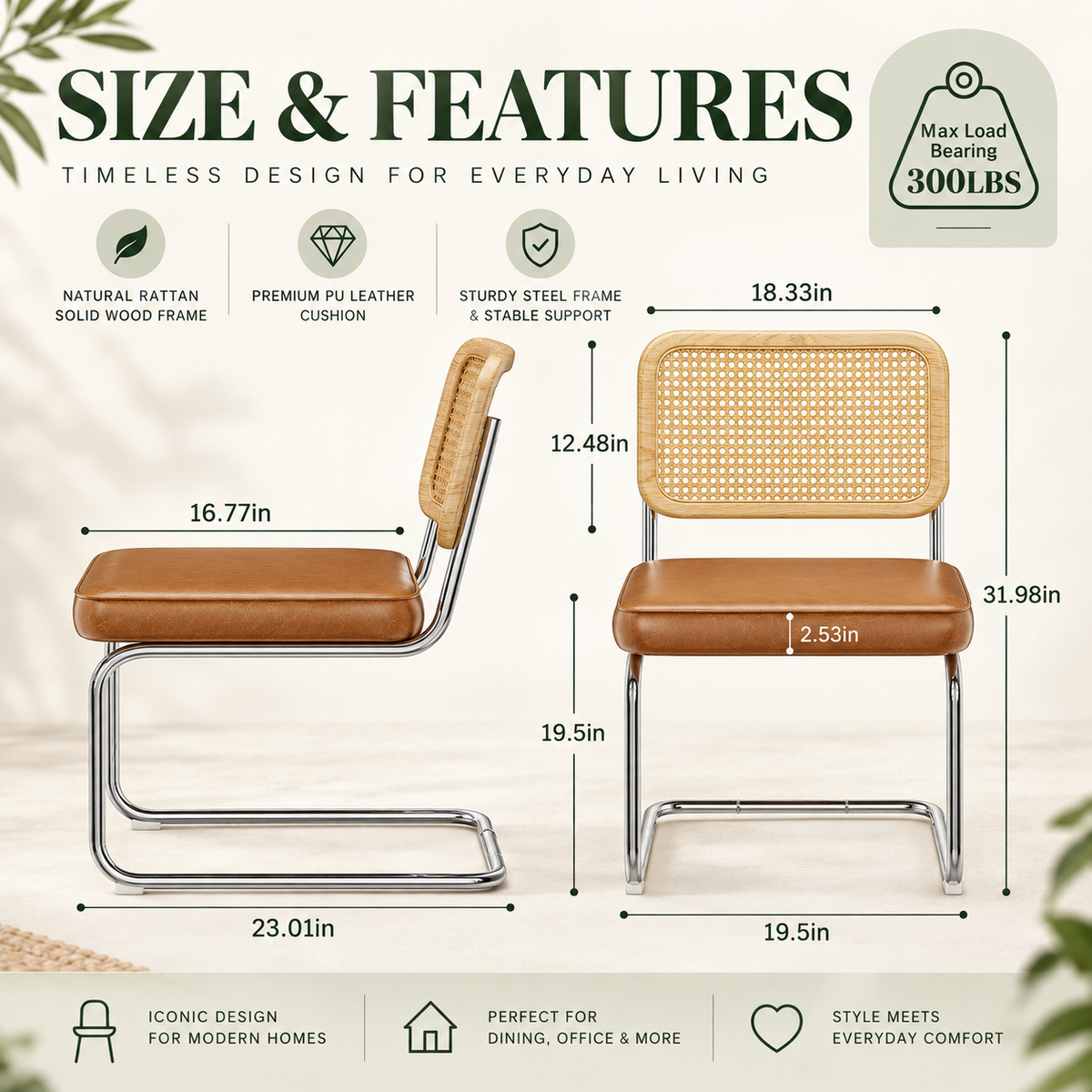 Mid-Century Rattan Dining Chairs