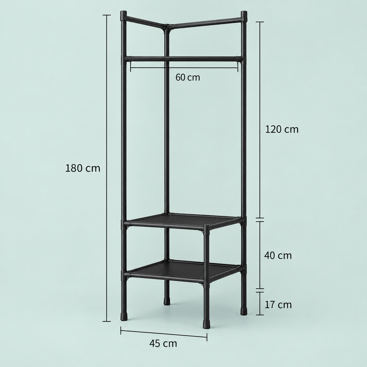 Detachable Multi-Tier Corner Coat Rack