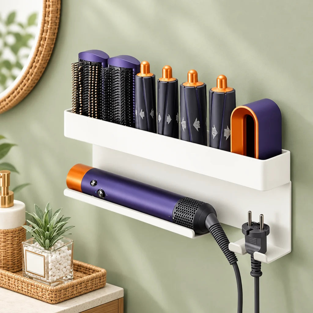 No-Drill Hair Styling Tool Organizer