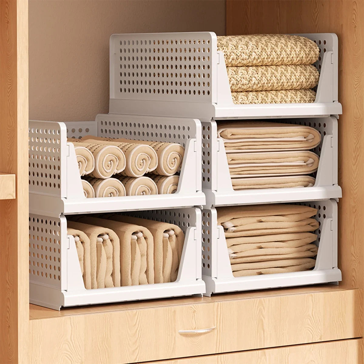 Foldable Wardrobe Storage Basket