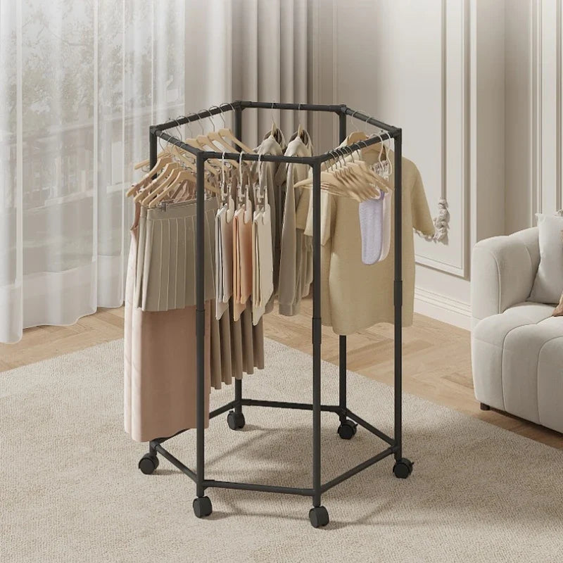 Hexagon Freestanding Clothing Rack