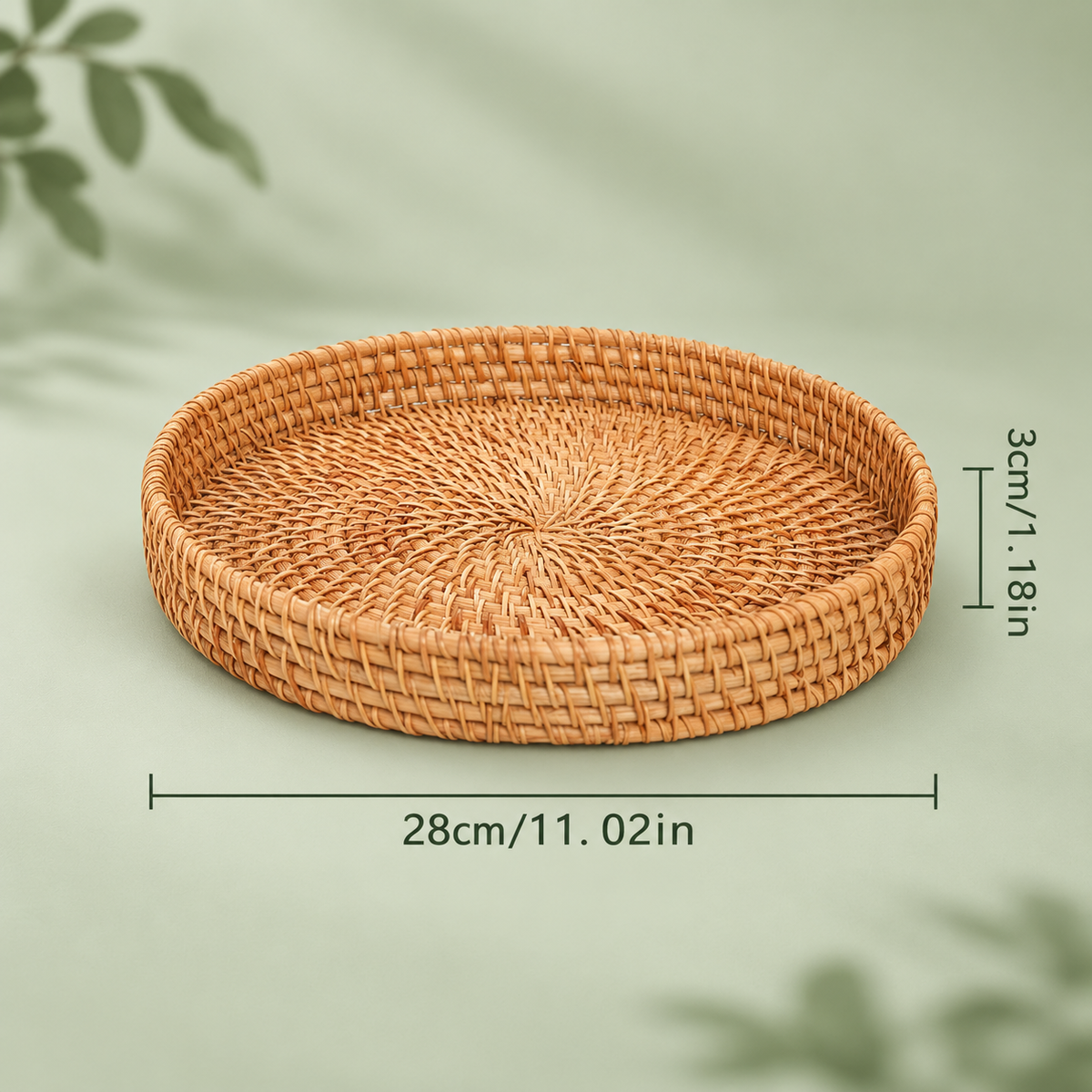 Round Woven Tray Basket