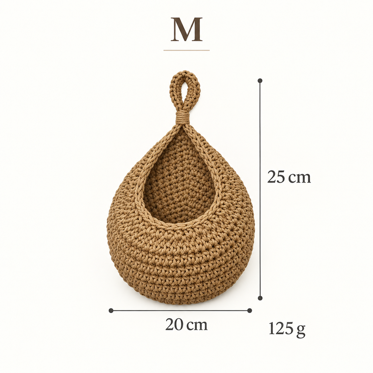 Woven Teardrop Hanging Basket