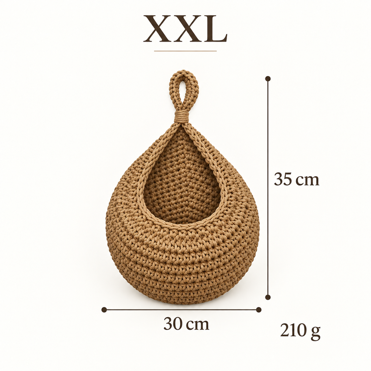 Woven Teardrop Hanging Basket