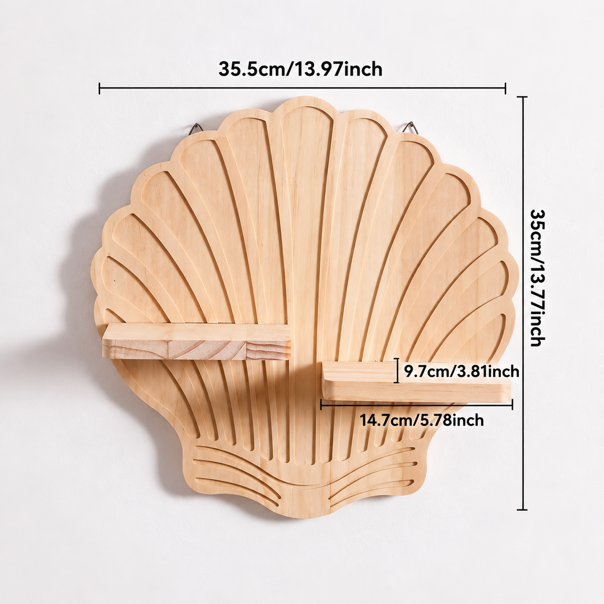 Spiral Wood Floating Shelf