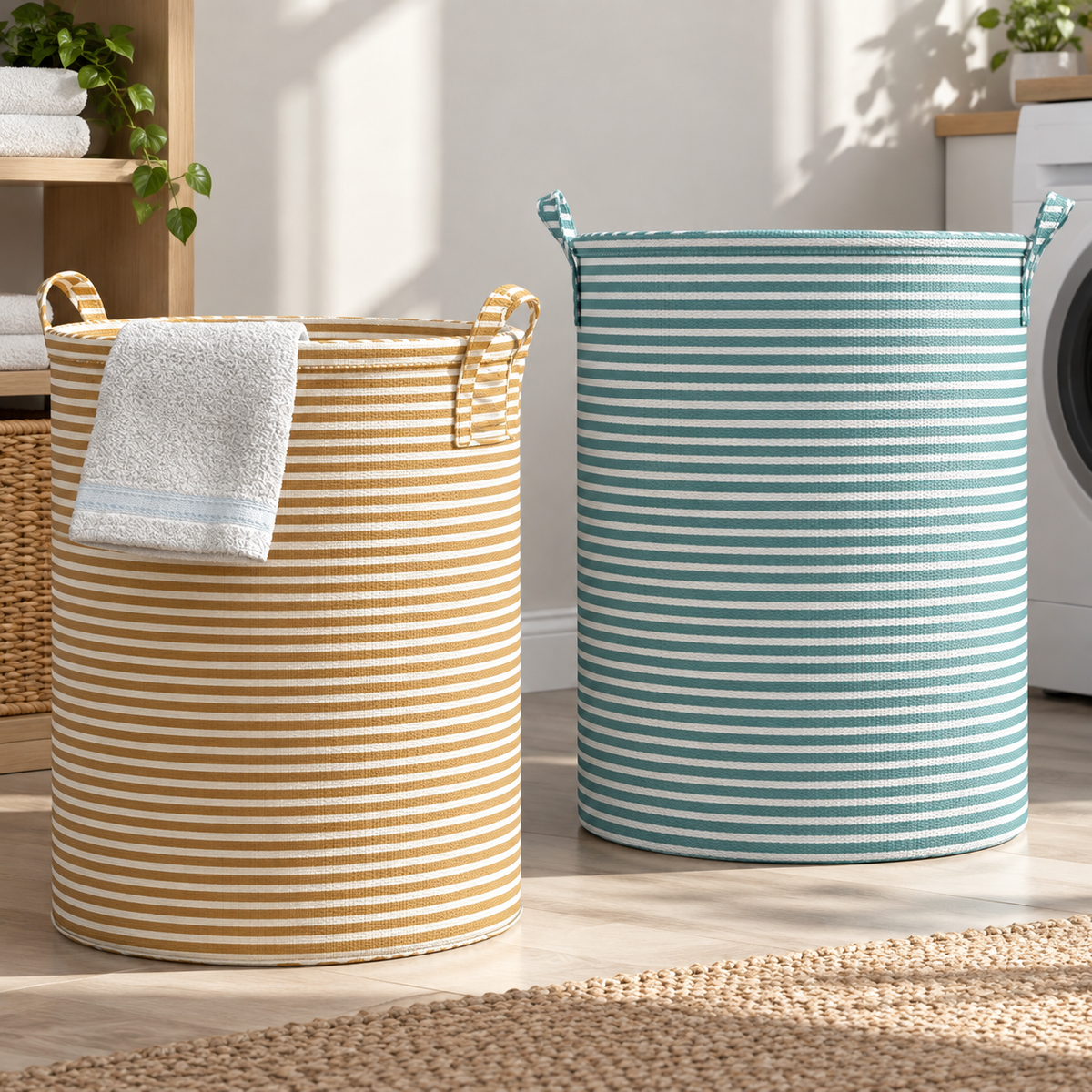 Space-Saving Laundry Basket