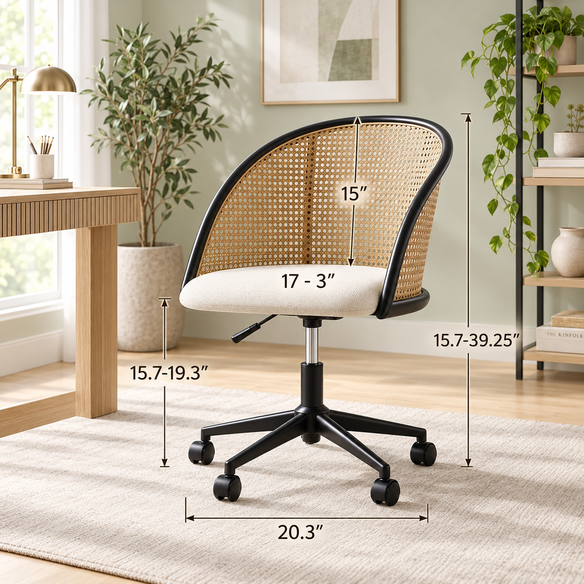 Rattan Office Desk Chair
