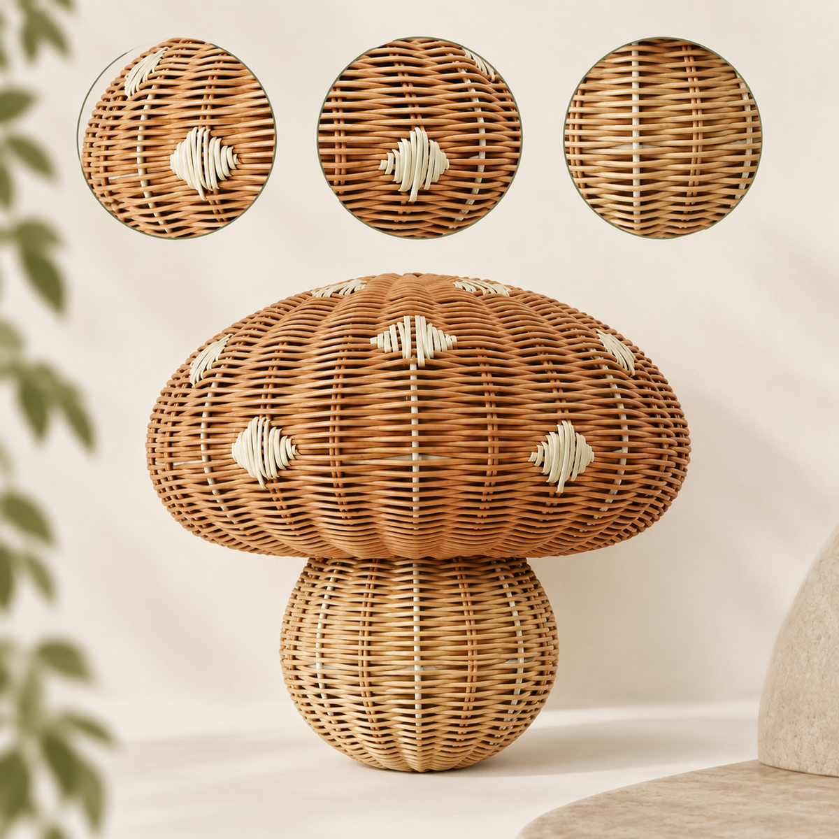 Rustic Rattan Lamp Shade