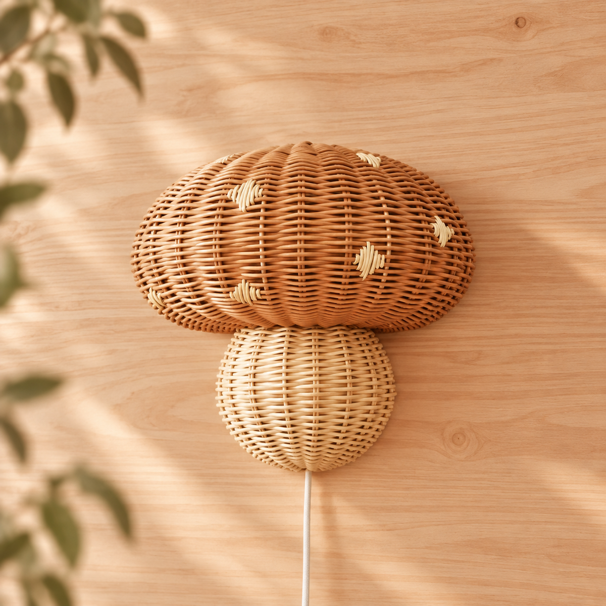 Rustic Rattan Lamp Shade