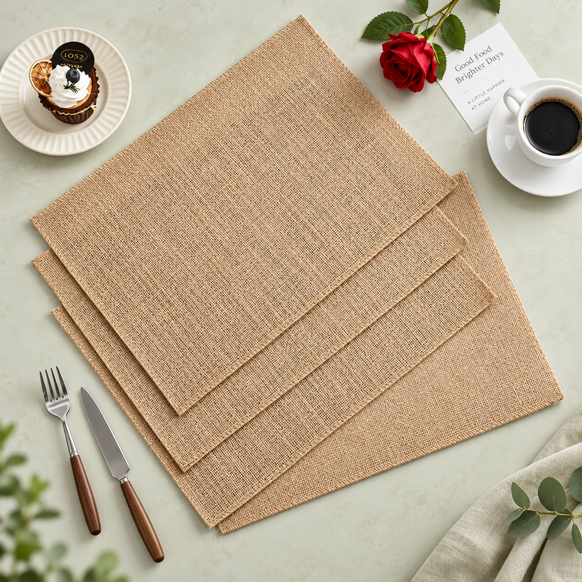Braided Jute Placemats Set