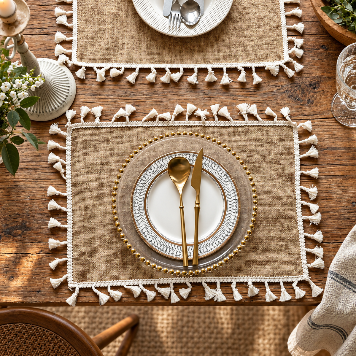 Braided Jute Placemats Set