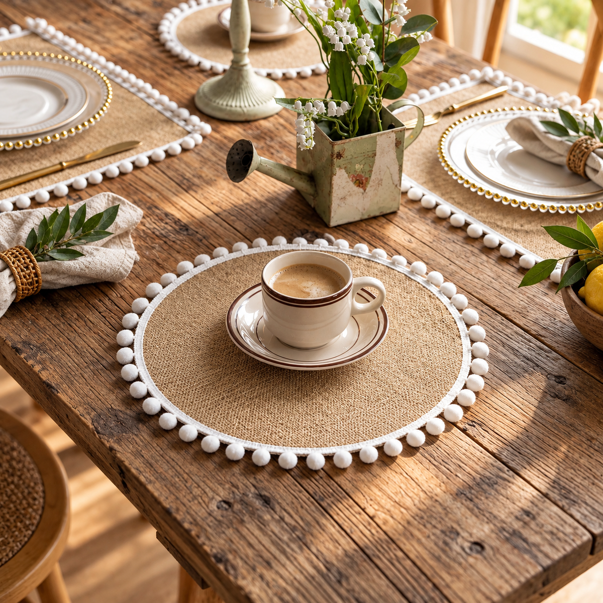 Braided Jute Placemats Set