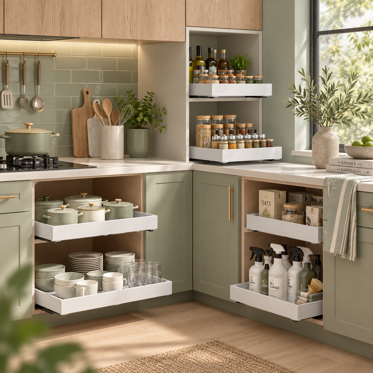 Sliding Kitchen Cabinet Organizer