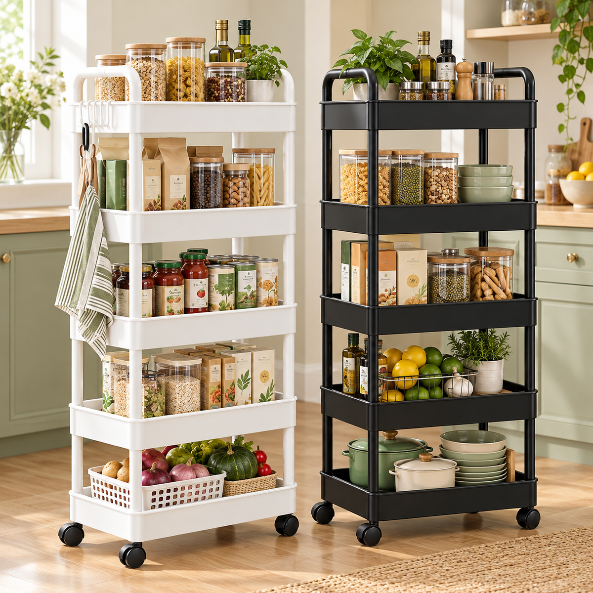 5-Tier Multi-Purpose Rolling Cart