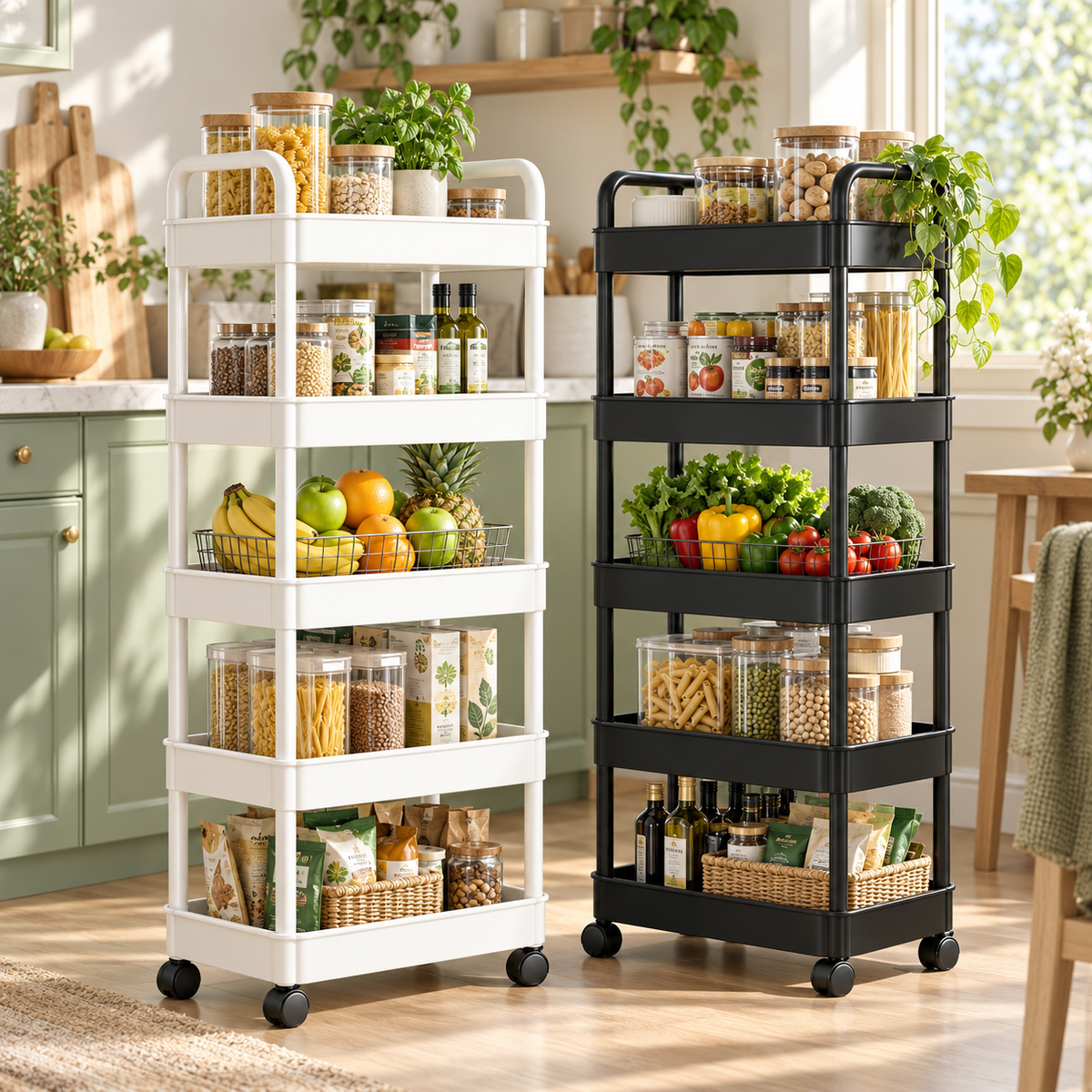 5-Tier Multi-Purpose Rolling Cart