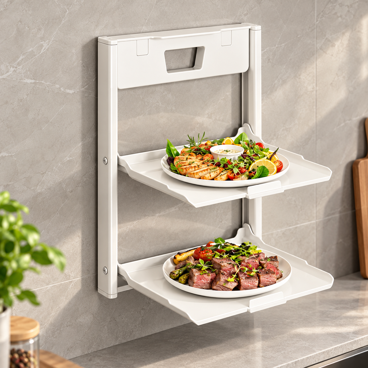 Wall-Mounted Folding Storage Shelf