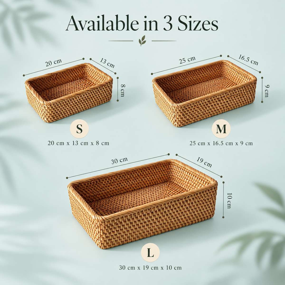 Rectangular Rattan Storage Basket