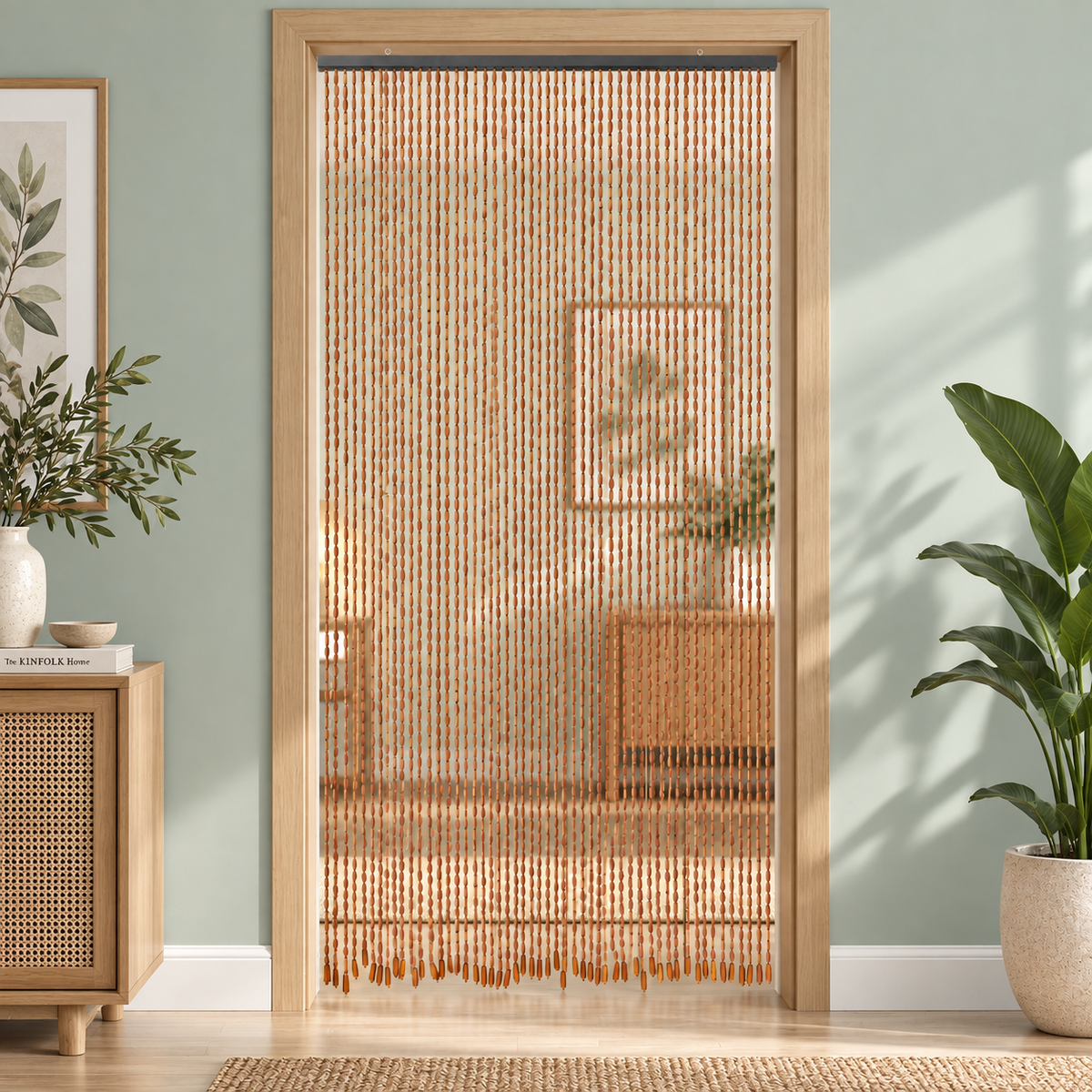 Bamboo Beaded Door Curtain