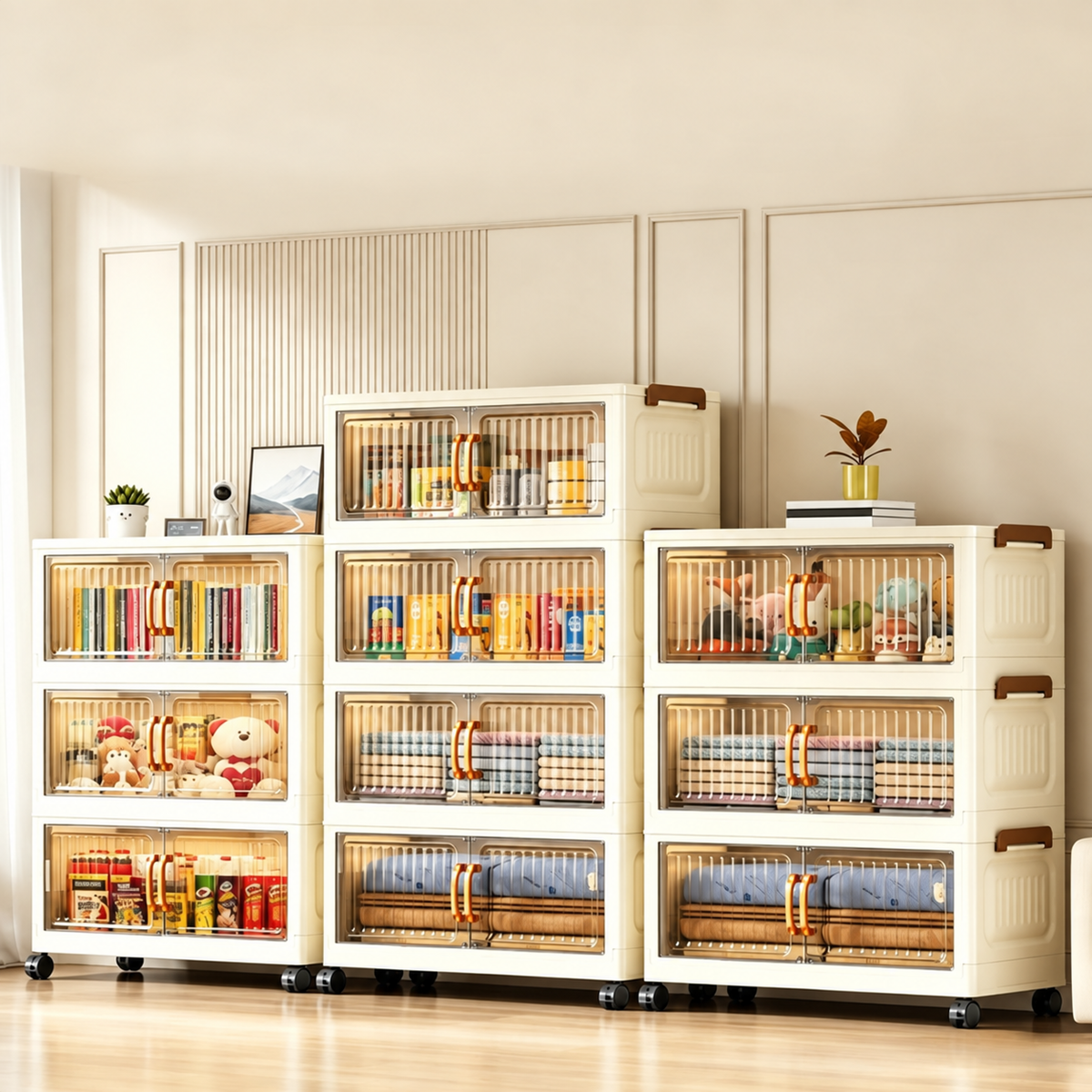 Foldable Rolling Storage Organizer